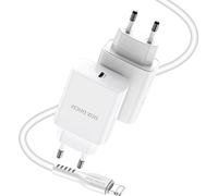 Interface rapide du chargeur de type c avec kit de câbles de données de charge pour PD 20w blanc