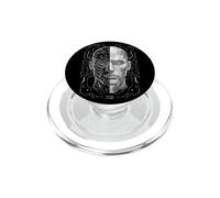 Interface synthétique moitié Humaine moitié Machine HUD Core Art PopSockets PopGrip pour MagSafe