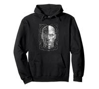 Interface synthétique moitié Humaine moitié Machine HUD Core Art Sweat à Capuche