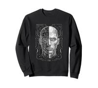 Interface synthétique moitié Humaine moitié Machine HUD Core Art Sweatshirt