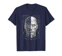 Interface synthétique moitié Humaine moitié Machine HUD Core Art T-Shirt