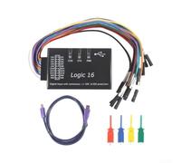 Interface USB 16 canaux officielle 100 m pour analyseur logique | Échantillonnage 100 MHz, entrée 16 canaux, interface USB 2.0, capture en temps réel, analyse de circuit numérique
