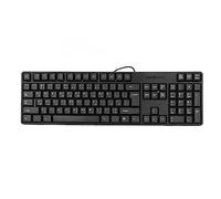 Interface USB Arabe, Clavier 104 Touches, Conception Filaire pour Ordinateurs de Bureau, Bureau et Maison, Matériau ABS Noir