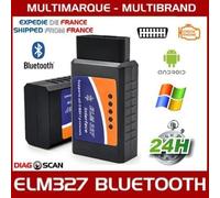 Interface - Valise Diagnostic Auto - ELM327 OBD2 BLUETOOTH - Diagnostique Multimarques - Lecture Eff