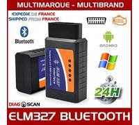 Interface - Valise Diagnostic Auto - ELM327 OBD2 BLUETOOTH - Diagnostique Multimarques - Lecture Eff