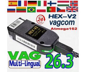 Interface VCDS VAGCOM 2026 VCDSCAN HEX V2 Mise à jour 26.3 POUR VW POUR AUDI Skoda Seat Outils de diagnostic automobile multilingues
