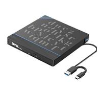 Interfaces USB de type C haute vitesse lecteur optique externe avec lecteur de carte mémoire et port de charge DC5V pour concentrateurs USB d'ordinateur avec lecteur de cartes
