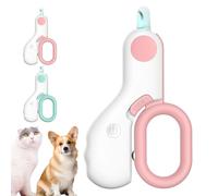 Interferek LED Pet Nail Clipper, LED Pet Nail Clippers for Cats Interferek, New Cat Nail Clipper with Light Cat Claw Clippers Trimmer, Pet Nail Clippers with LED Light, Cat Nail Clippers (Pink)