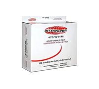 Interfilter Lot de 8 sacs d'aspirateur Vorwerk Folletto VK135 VK136 en papier anti-odeurs extra larges