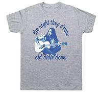 interi Joan Baez They Drove Dixie Un Folk T-Shirt Mens Sizes & Cols Gray XL