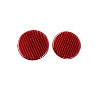 Intérieur Accessoires Pour Ford Pour Mustang Pour GT 2015-2021 Autocollant De Garniture De Joint De Fente De Tasse D'eau En Fibre De Carbone(Red)