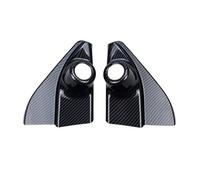 Intérieur Accessoires Pour Toyota Pour Hilux Pour Revo Pour Conquest 2015-2021 Pour Fortuner 2 Pièces Garniture Cadre Haut-parleur Montant Voiture Grain(Carbon fiber color)