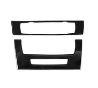 Intérieur Automobile 2 Pièces/ensemble Voiture CD Climatisation Panneau Commande Couverture Autocollant Garniture En Fiber Carbone Pour BMW 3 E90 E92 2005-2012 Autocollant Décoratif(Bright Black)