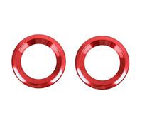 Intérieur Automobile 2 Pièces Voiture Haut-parleur Cercle Garniture Haut-parleur Couverture Garniture Anneau Décoratif Pour Civic 10th 2016-2019 Alliage D'aluminium Autocollant Décoratif(Rouge)