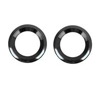 Intérieur Automobile 2 Pièces Voiture Haut-parleur Cercle Garniture Haut-parleur Couverture Garniture Anneau Décoratif Pour Civic 10th 2016-2019 Alliage D'aluminium Autocollant Décoratif(Noir)