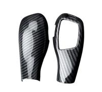 Intérieur Automobile pour BMW pour X5 pour X6 E70 E71 2008-2013 2014 2015 2016 2017 2 Pièces Ensemble Voiture Fiber Carbone Pommeau Levier Vitesse Garniture Intérieure Autocollants Intérieurs