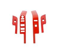 Intérieur Automobile Pour Chevrolet Pour Silverado 2014-2017 cache Décoratif Pour Interrupteur De Lève Vitre Accessoires Intérieurs(Red)