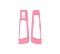 Intérieur Automobile Pour FIAT Pour Abarth Pour 500 2010-2022 ABS, Interrupteur Réglage, Boîte Rangement Porte, Cache Panneau, Autocollants Garniture(Pink)