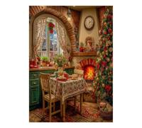 Intérieur Cheminée Arbre Puzzle, 1000 Pièces pour Adultes Haute Qualité | 52x38cm Carton, Exercice Mental, Cadeau D'anniversaire, Amateurs De Relaxation, Finition Surface Lisse