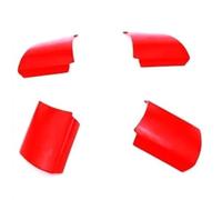 Intérieur Couverture Garniture Autocollant Couverture Panneau Volant Intérieur Autocollant Garniture Pour Ford Pour Focus 2 MK2 2005-2011 4 Pièces/ensemble Intérieur Garniture Couverture(Rouge)