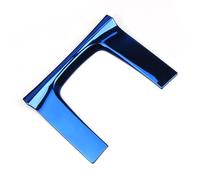 Intérieur Couverture Garniture Autocollant Style Voiture Pour Civic 10th 2016-2019 En Acier Inoxydable Pommeau Levier Vitesse Cadres Panneau Bande Intérieur Garniture Couverture(Bleu)