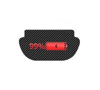 Intérieur Couverture Garniture Panneau Projection Frein Carbone Autocollant Souple PVC Emblème Feu Arrière Supérieur Pour Tesla Modèle Y Lampe Frein Montée Hauteur Intérieur Garniture Couverture(C)