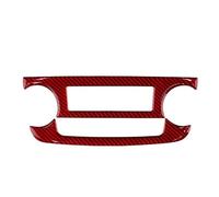 Intérieur Couverture Garniture Pour CRV Pour CR-V 2007 2008 2009 2010 2011 Fibre De Carbone Contrôle Central Climatiseur Bouton Couvercle LHD RHD(Rouge)