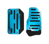 Intérieur Couverture Repose-Pied Lot De 2 Pédales D'accélérateur En Aluminium Pour Transmission Automatique Bleu Et Rouge Antidérapantes Argentées V3e4 Pédales pour Gaz et Freins(Blue)