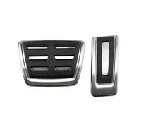 Intérieur Couverture Repose-Pied Pour Skoda Pour Rapid Spaceback Pour Kodiaq Pour Octavia Pour A7 2014-2021 Couvre-pédale D'embrayage En Acier Inoxydable Capuchons Pedale(AT 2 Pcs)