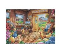 Intérieur de Chalet Livre de Lecture Nature Sauvage Rural Confortable Puzzle 300 Pièces pour Adultes Amusant Stimulant Et Relaxant Parfait pour Loisirs Et Moments en Famille 300 PCS（40x28cm）