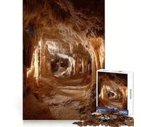 Intérieur de Grotte avec Stalactites et stalagmites,Puzzle de 1000 pièces pour Adolescents,thème Souvenirs,Puissance,sérénité,évasion,Bords précis,Cadeau d'anniversaire (50x75cm)