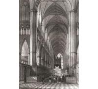 Intérieur de l'abbaye de Westminster de Westminster Londres Angleterre XIXe siècle. De l'histoire de Londres : illustré par des vues à Londres et Westminster publié vers 1838. Poster imprimé par Ken