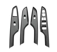 Intérieur de voiture Compatible Avec Hyundai Pour Kona Pour Encino 2018-2021 ABS Fibre De Carbone Lève-vitre Bouton De Commutation Couvercle Du Panneau Garniture D'accoudoir De Porte Intérieure