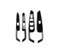 Intérieur de voiture Compatible Avec Nissan Pour KICKS Pour E-Power 2021 2022 2023 LHD Voiture Noir Brillant Bouton Levage Vitre Voiture Couvercle Commutateur Garniture Panneau D'accoudoir Porte