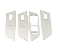 Intérieur de voiture Compatible avec Skoda pour Karoq 2017 2018 2019 2020 2021 Autocollant protection bouton porte accoudoir lève-vitre(Silver)