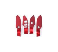 Intérieur de voiture Compatible Avec Smart 1 Pour One 2023 2024 ABS Rouge Carbone Voiture Porte Fenêtre Verre Ascenseur Panneau De Commande Autocollant Décor Couverture Garniture(Red)