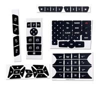 Intérieur de Voiture pour Mercedes-Benz GLK C207 X204 A207 : 1 Jeu d'autocollants de réparation pour Boutons de Console Centrale Noir Mat décoratifs et Garnitures intérieures (A)