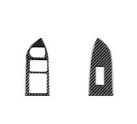 Intérieur De Voiture Pour Toyota GT86 12-20 Garniture Bouton Commutation Fenêtre Voiture Couverture Cadre En Fiber Carbone Souple Autocollant Moulages Intérieurs(LHD Black B)