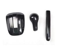 intérieur DéCoration Garniture Pour Accord 8th 2008 2009 2010 2011 2012 2013 LHD Couvercle De Bouton De Changement De Vitesse De Voiture Autocollant De Frein À Main(Fibre de carbone noir)