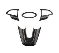 Intérieur DéCoration Garniture Pour Ford Pour Focus 3 MK3 2015-2018 Paillettes Volant 4 Pièces Fiber Carbone Panneau Volant Garniture Autocollant