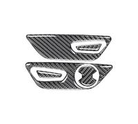 Intérieur DéCoration Garniture Pour Ford Pour Mustang GT 2015-2021 Voiture En Fiber Carbone Intérieur Siège Ajuster Bouton Panneau Cadre Autocollant Décor