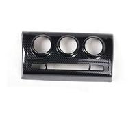 intérieur DéCoration Garniture Pour Toyota Pour Vios Pour FS Pour Yaris L 2016-2020 Tableau De Bord Bouton De Réglage Panneau De Commande Cadre Garniture(Fibre de carbone noir)