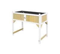 AXI Table de Culture en bois avec Bac & Voile de Jardin | Potager sur Pied / Jardinière en marron & blanc