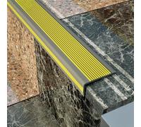 Intérieur Extérieur Nez De Marche Escalier Protection D'angles De Rebords,Auto Adhésif Marche Bordure Bandes,Escaliers, marches, temps pluvieux ou neigeux(Giallo,6 * 3cm*10m)