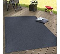 Paco Home Intérieur & Extérieur Tissage À Plat Tapis Terrasses Tapis Look Naturel Bleu Marine, Dimension:120x160 cm