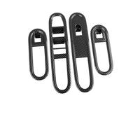 Intérieur Garniture LHD - Autocollants De Décoration Couverture Cadre Panneau Lève-vitre Voiture, Pour Mini Pour Cooper U25 Pour Countryman Cadre Garniture(Look de carbone)