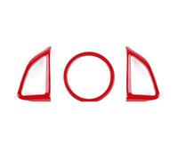 Intérieur Garniture Pour Chevy Pour Camaro ZL1 2016-2026 Autocollant De Cadre Couverture Panneau Volant Moulures(Style A Red)