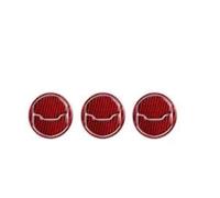 Intérieur Garniture Pour Ford Pour Mustang GT 2015-2019 Tableau De Bord Climatisation Sortie Couvercle Ventilation Garniture Autocollant Décorative Trim(RED 3 PCS)
