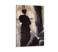 Intérieur-Gustave Caillebotte Impression sur toile Décoration murale moderne 20 x 30 cm