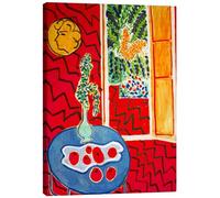 Intérieur rouge, nature morte sur table bleue, 1947 Tableau sur toile | 50 x 70 cm de Henri Matisse Rouge Tableaux Décoration murale